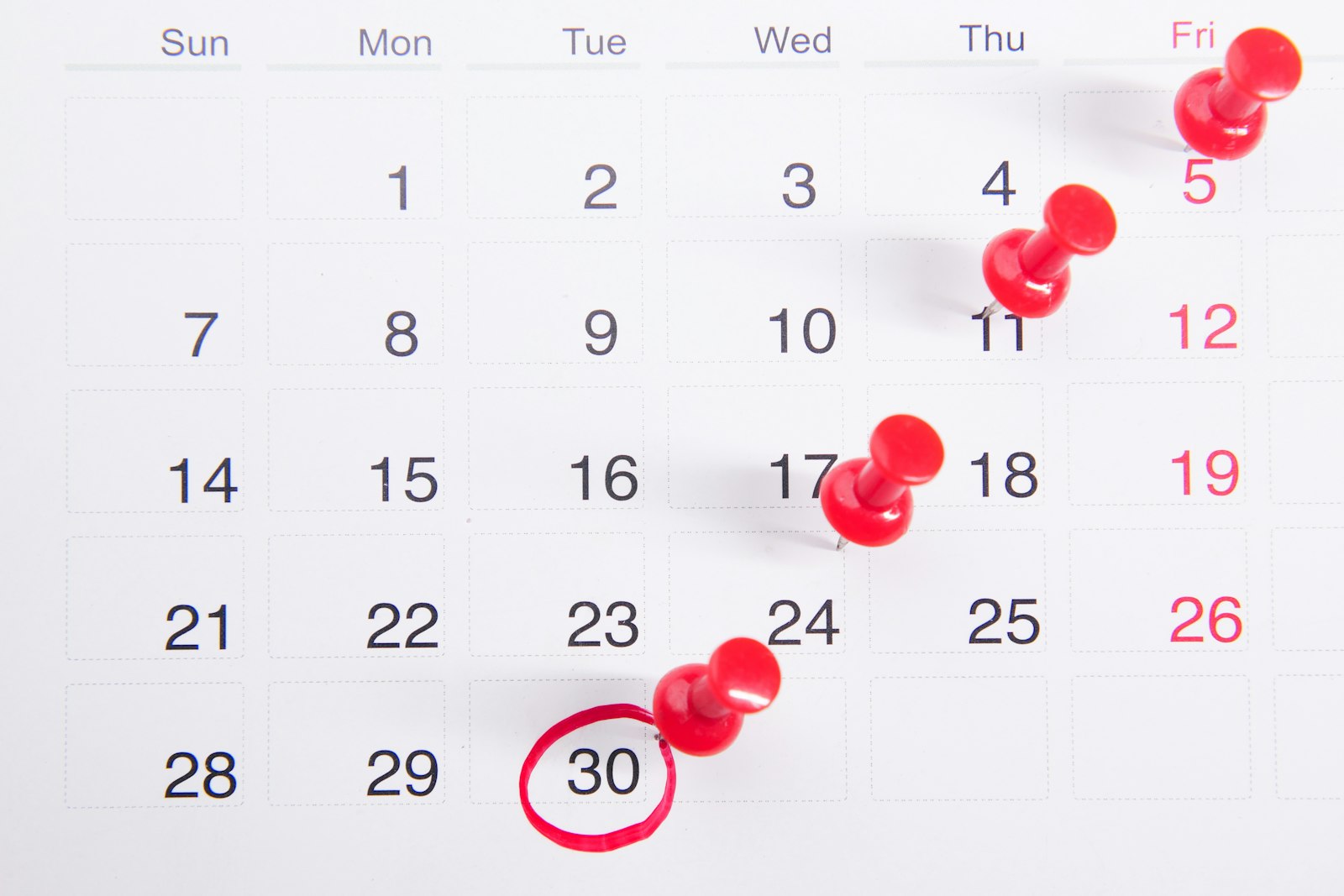 A calendar of bookings that may or may not arrive
