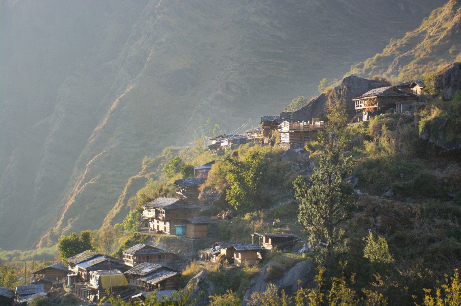 Hillside homes of the size a family can run without hired staff