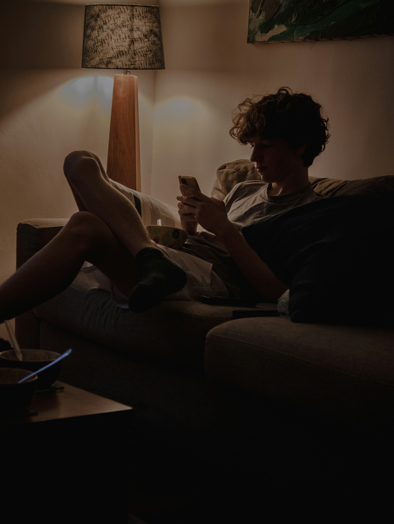 A late night booking enquiry being typed from the couch