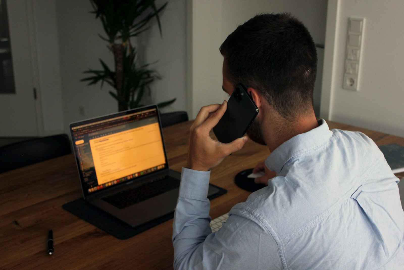 Attending the rate enquiry call with the planner beside the phone
