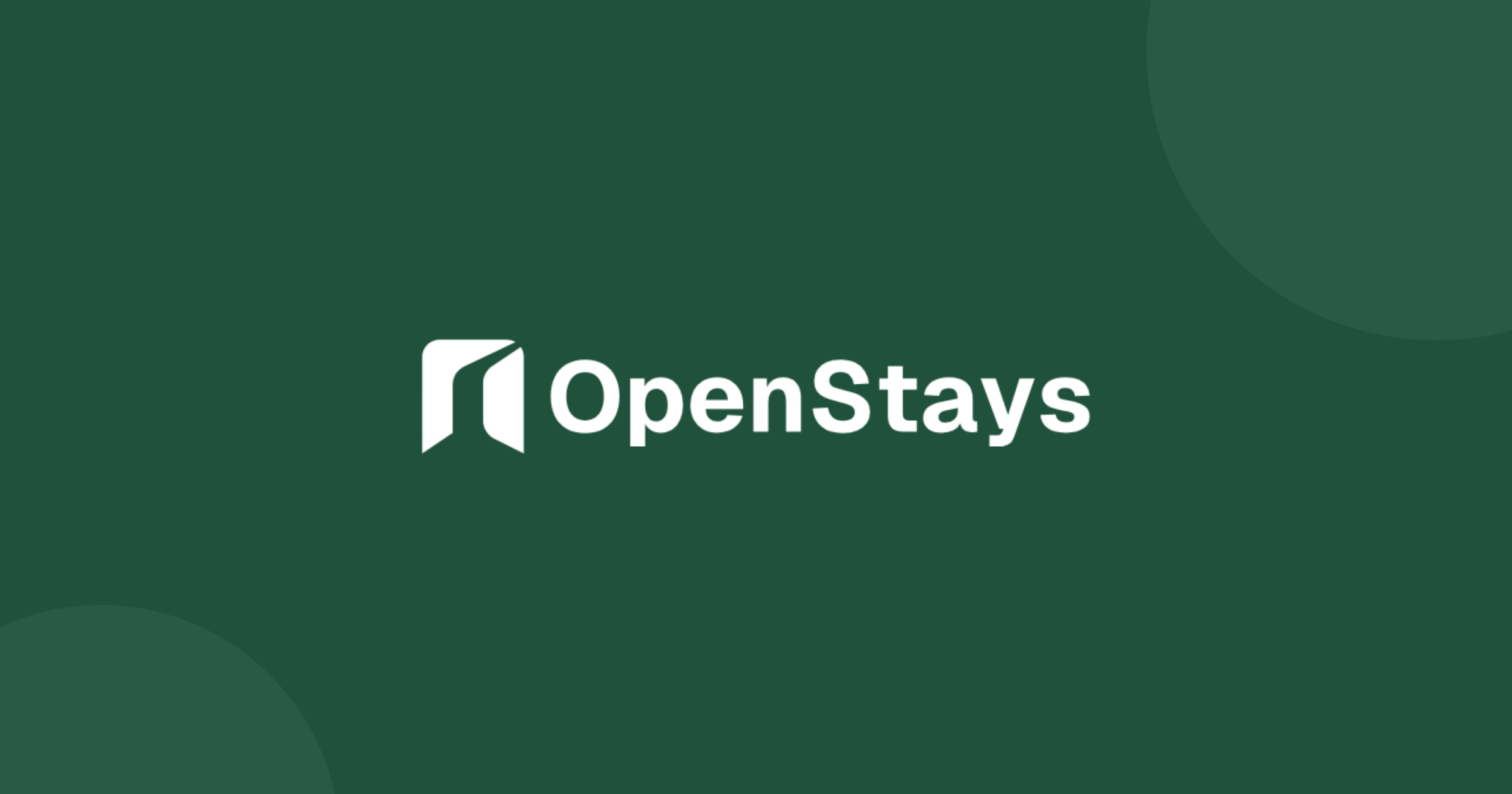 Press 1 OpenStays logo on green